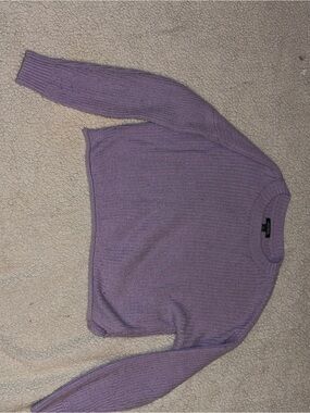 wild fable Lavender Ribbed Crewneck Sweater